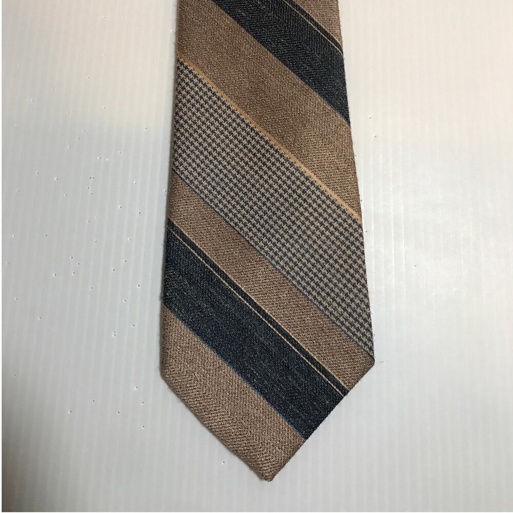 Striped Wool Short Classic Necktie